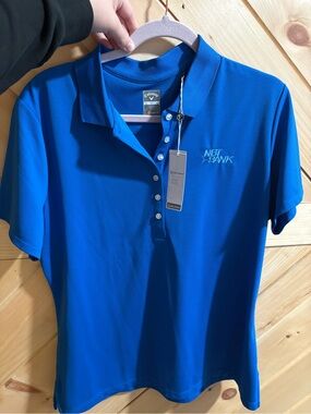 Callaway Women's Royal Blue Polo with NBT Bank Embroidery